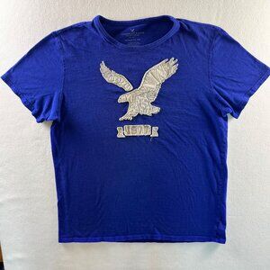 American Eagle Outfitters Blue Athletic Fit T-Shirt L